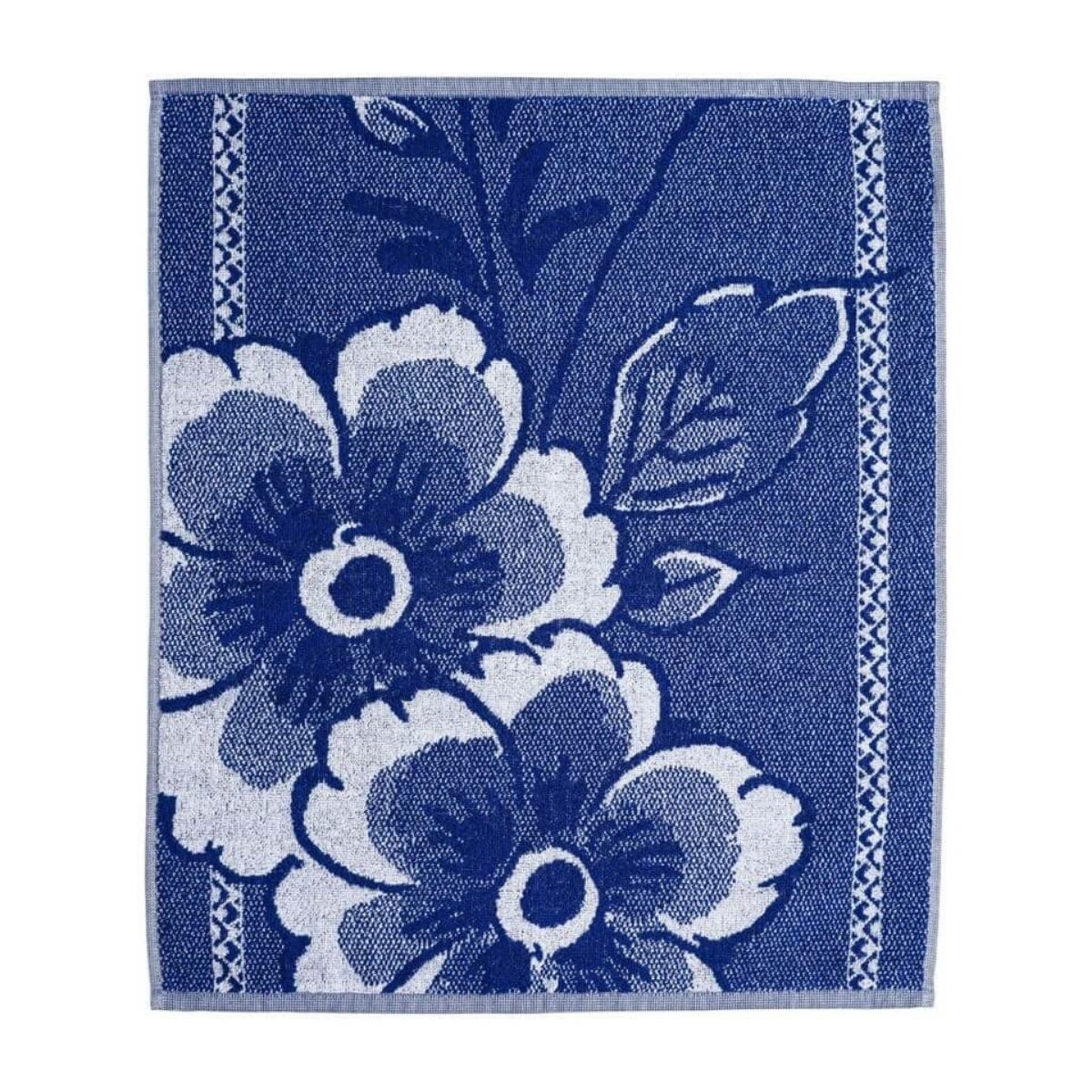 Heinen Delfts Blauw Theedoek Bloem Katoen Blauw 62 x 53 x 0.3 cm