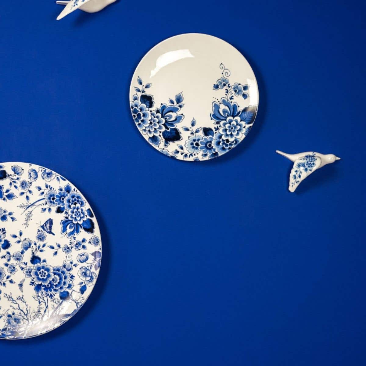 Heinen Delfts Blauw Wandvogel Delfts blauw 1