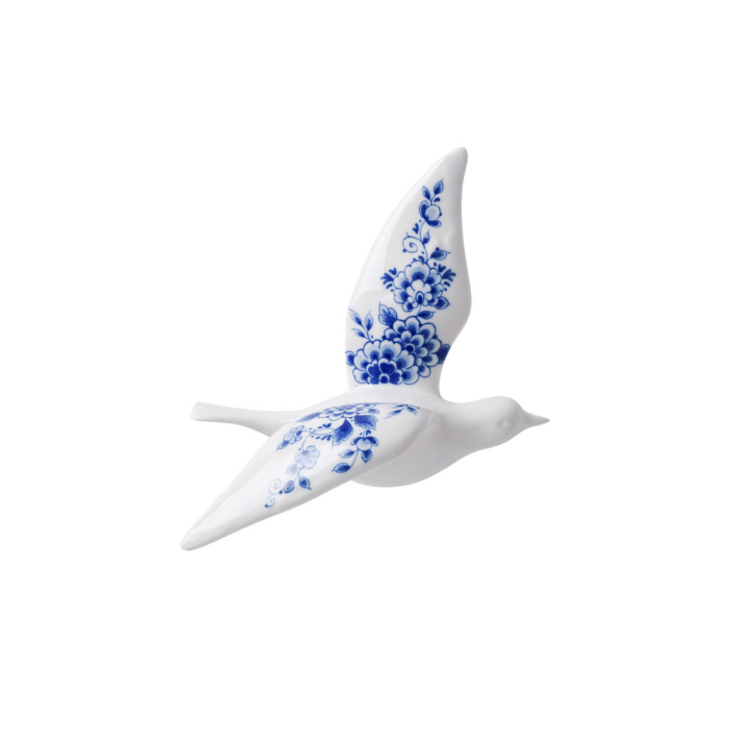 Heinen Delfts Blauw Wandvogel Delfts blauw 2