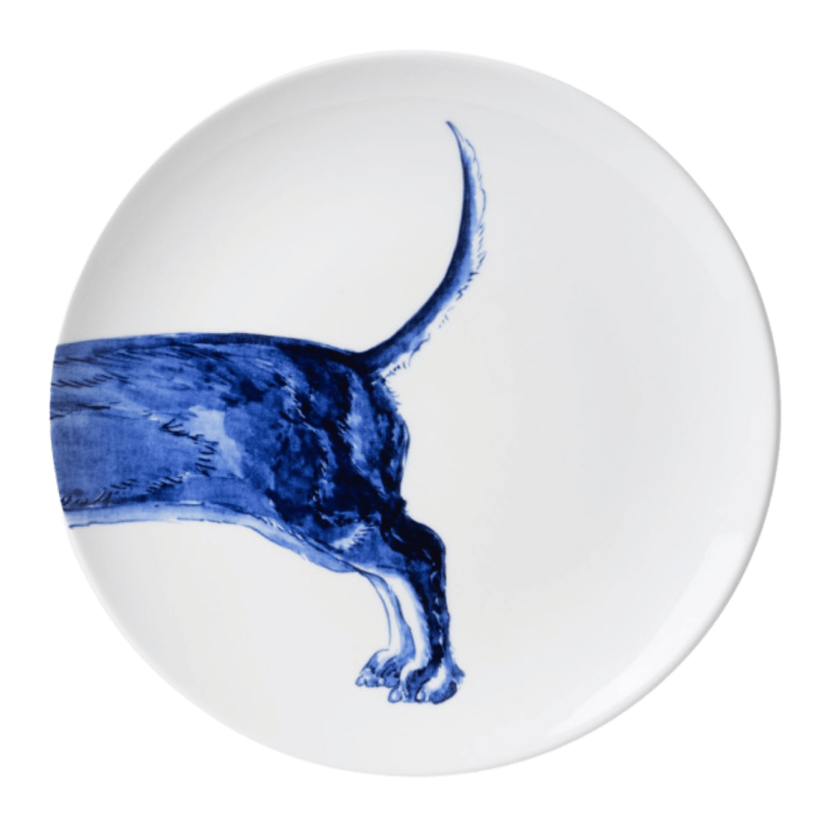 Heinen Delfts Blauw Wandborden Teckel Set van 3