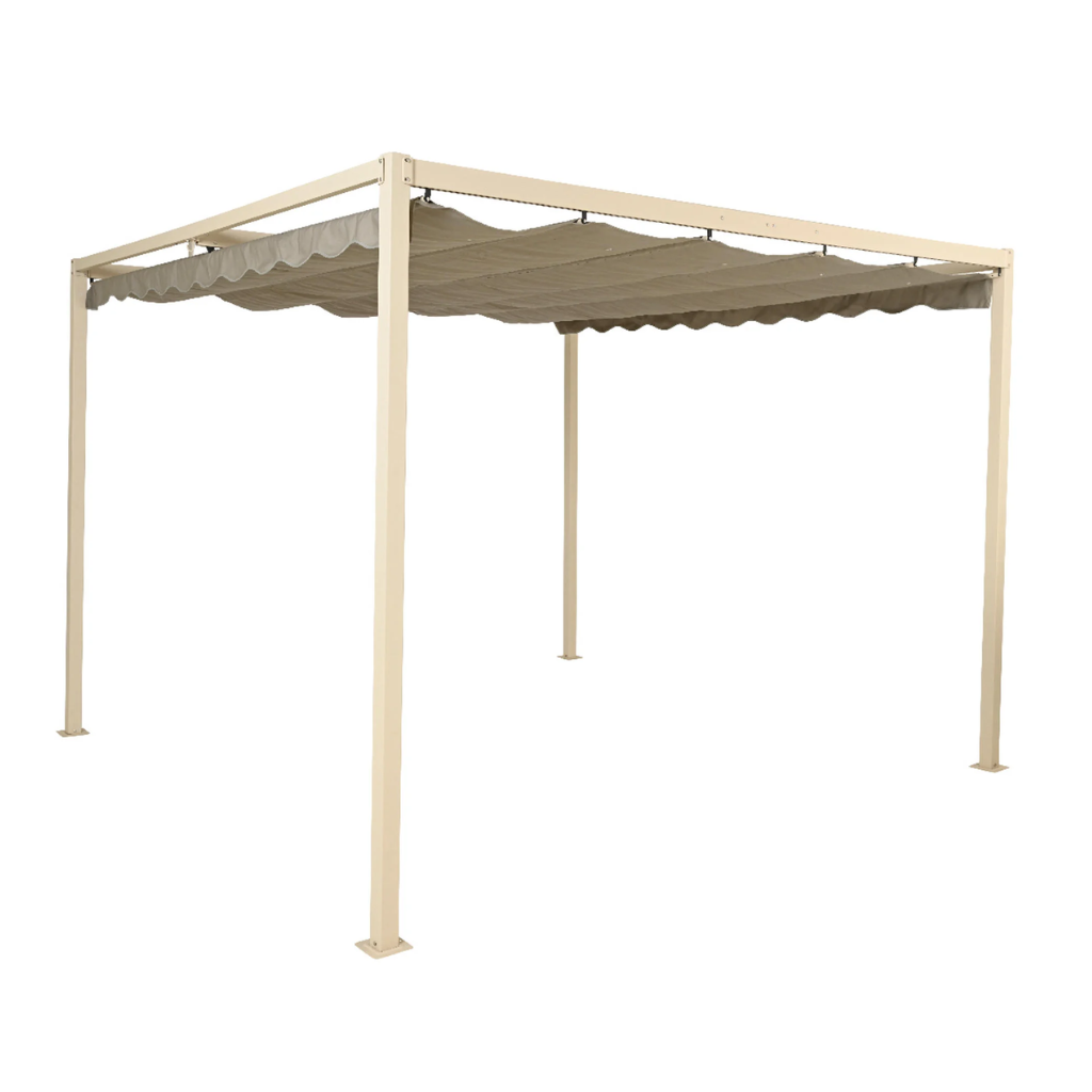 Outdoor Living Pergola Aluminium Creme 300 x 300 x 220 cm
