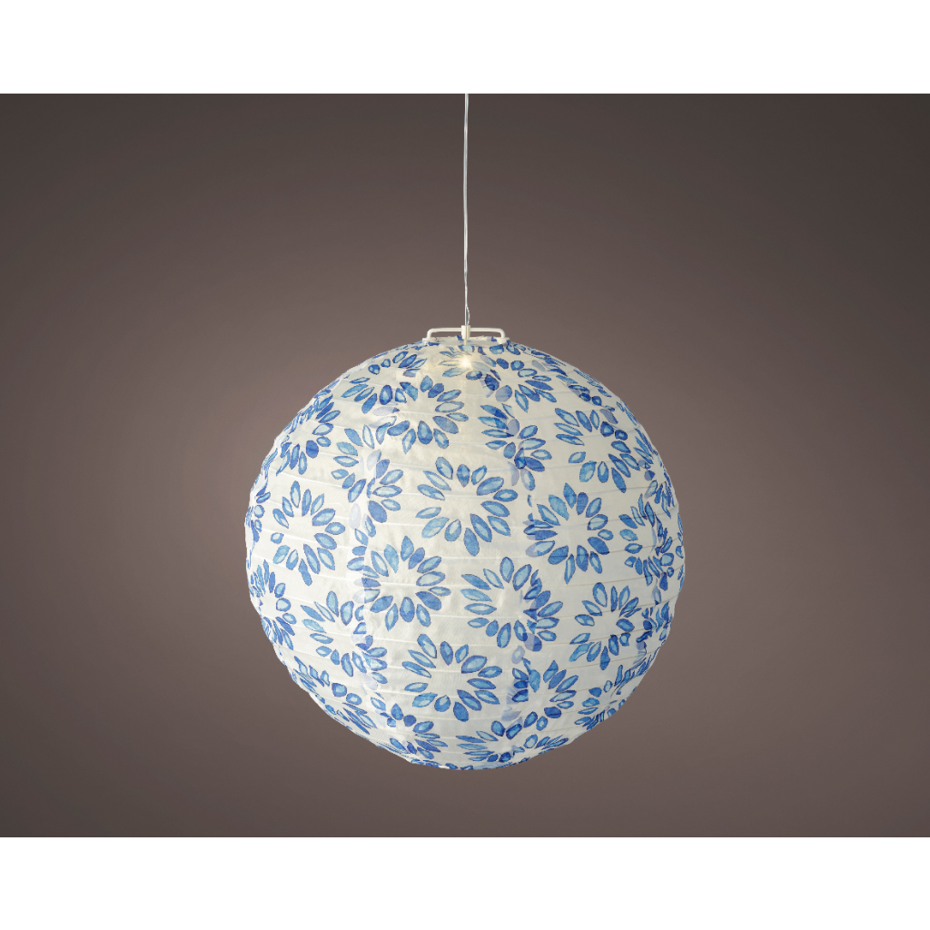 Lumineo Solar lantaarn blauw wit 40 cm