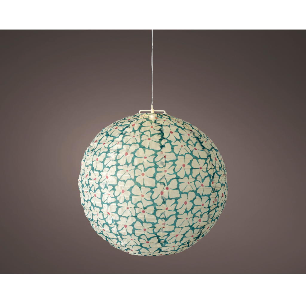 Lumineo Solar lantaarn groen wit 40 cm