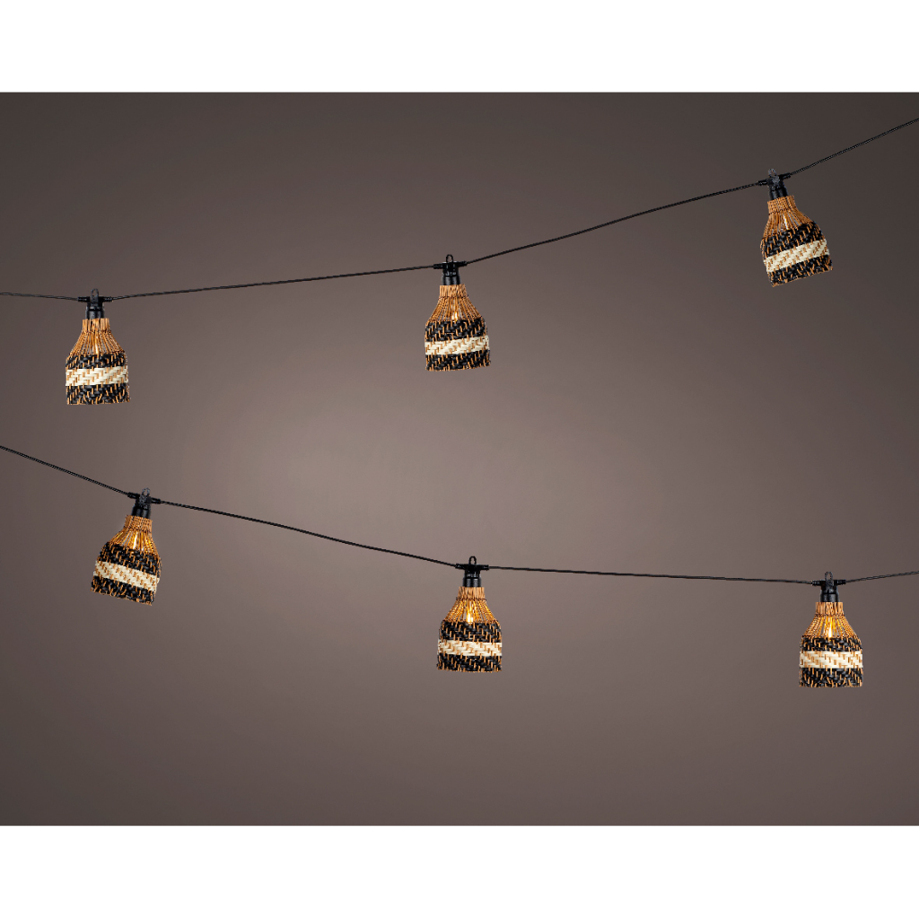 Lumineo LED partylight natural rond zwart 4.5 m