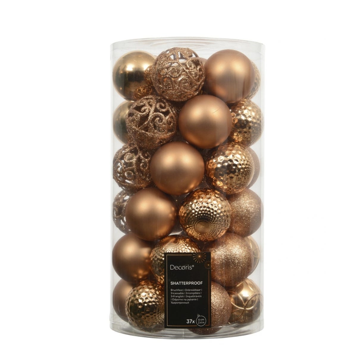 Decoris Kerstballen Set van 37 Goud 6 cm
