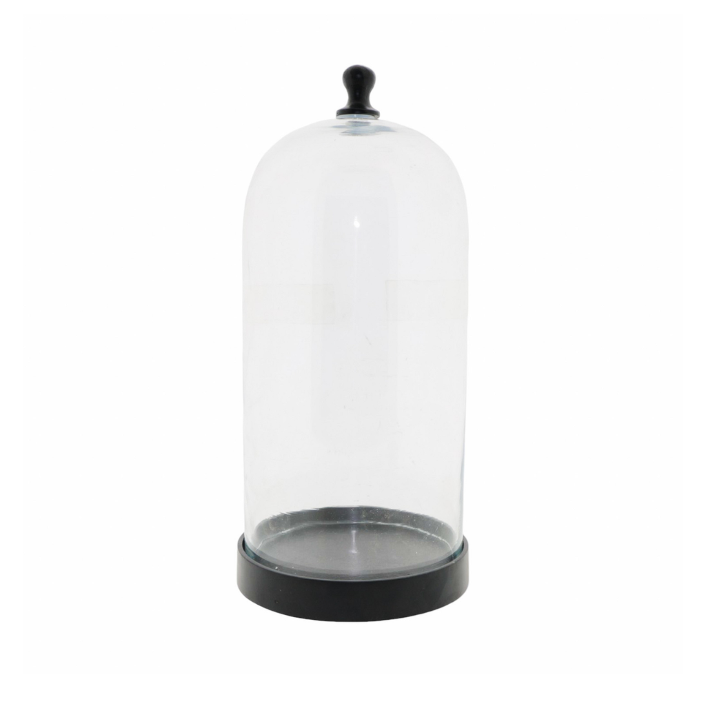 Home Society glazen stolp allure zwart 36.5 x 16.5 cm