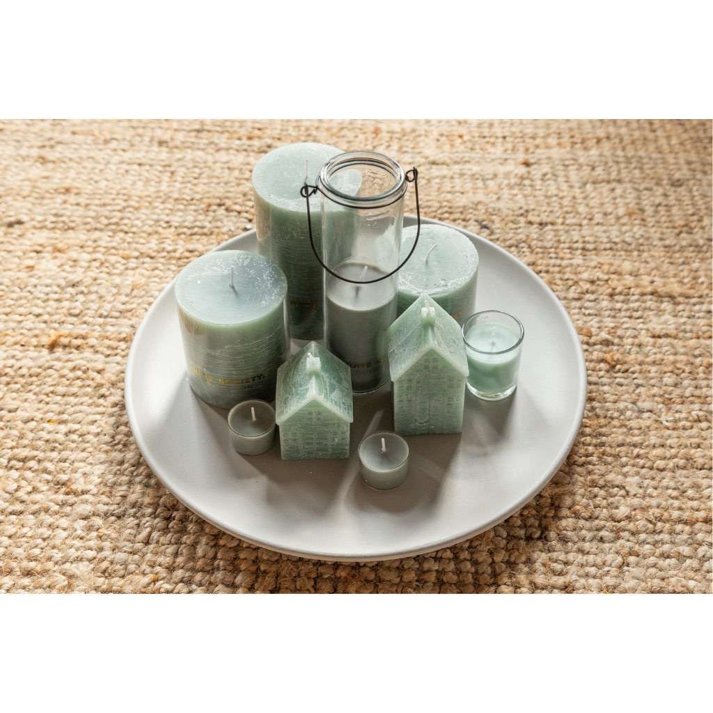 Home Society kaars huis celadon 11.5 cm