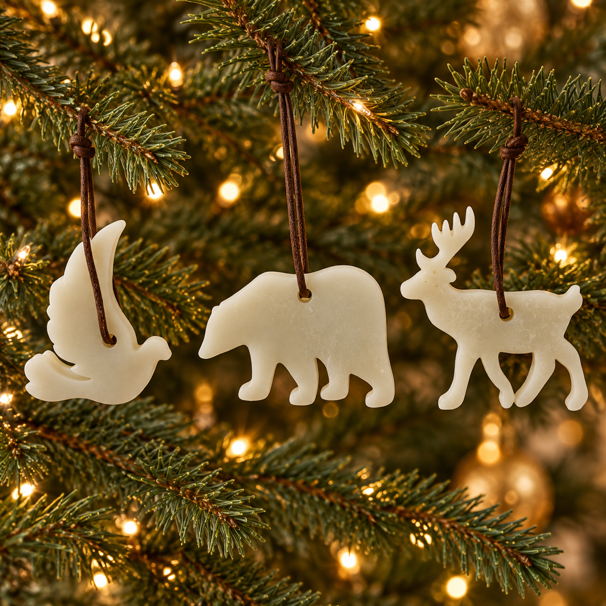 Home Society kaars ornament wax animal grijs