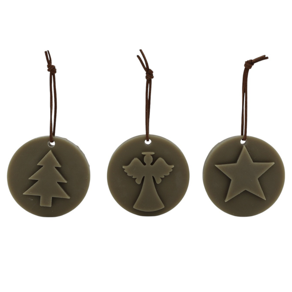 Home Society kaars ornament wax holiday taupe