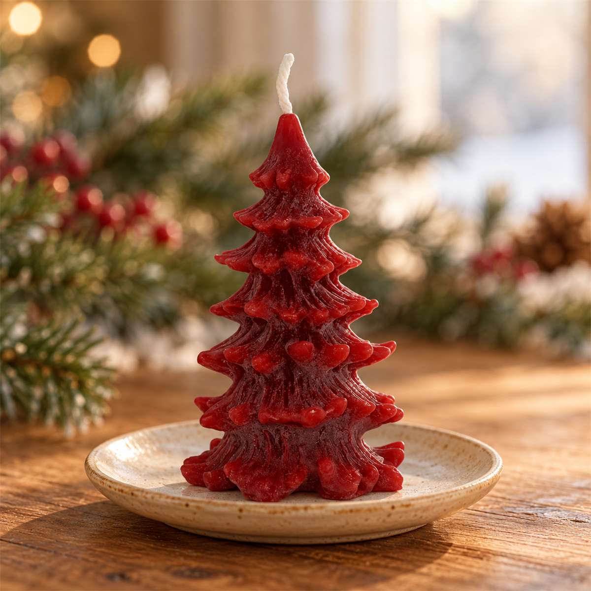Home Society Kerstkaars Deco Candle Tree James S Rood 10 x 6 x 6 cm