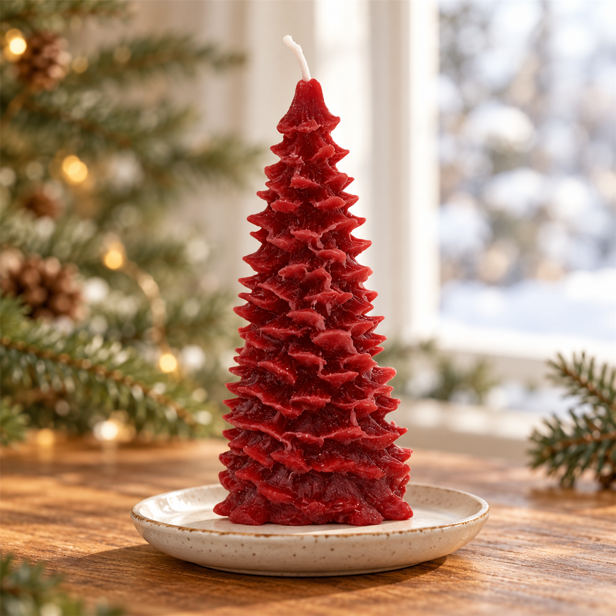 Home Society Kerstkaars Deco Candle Tree James Rood 12.8 x 6.5 x 6.5 cm