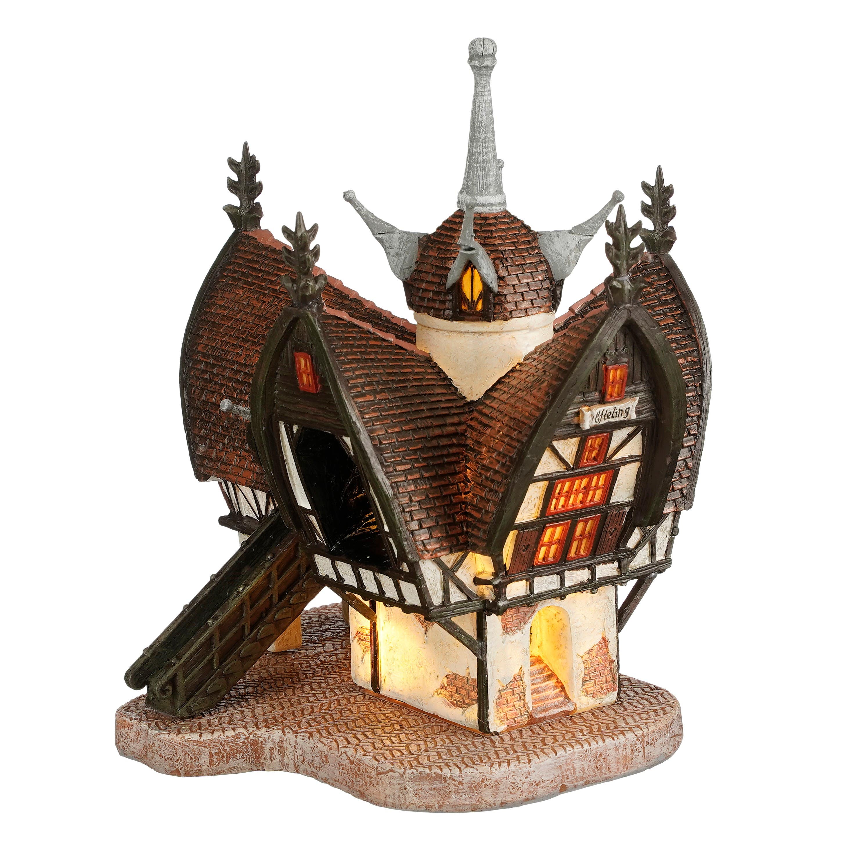 Luville Kerstdorphuisje Lonkhuys met Verlichting 17.5 x 12.5 x 19 cm