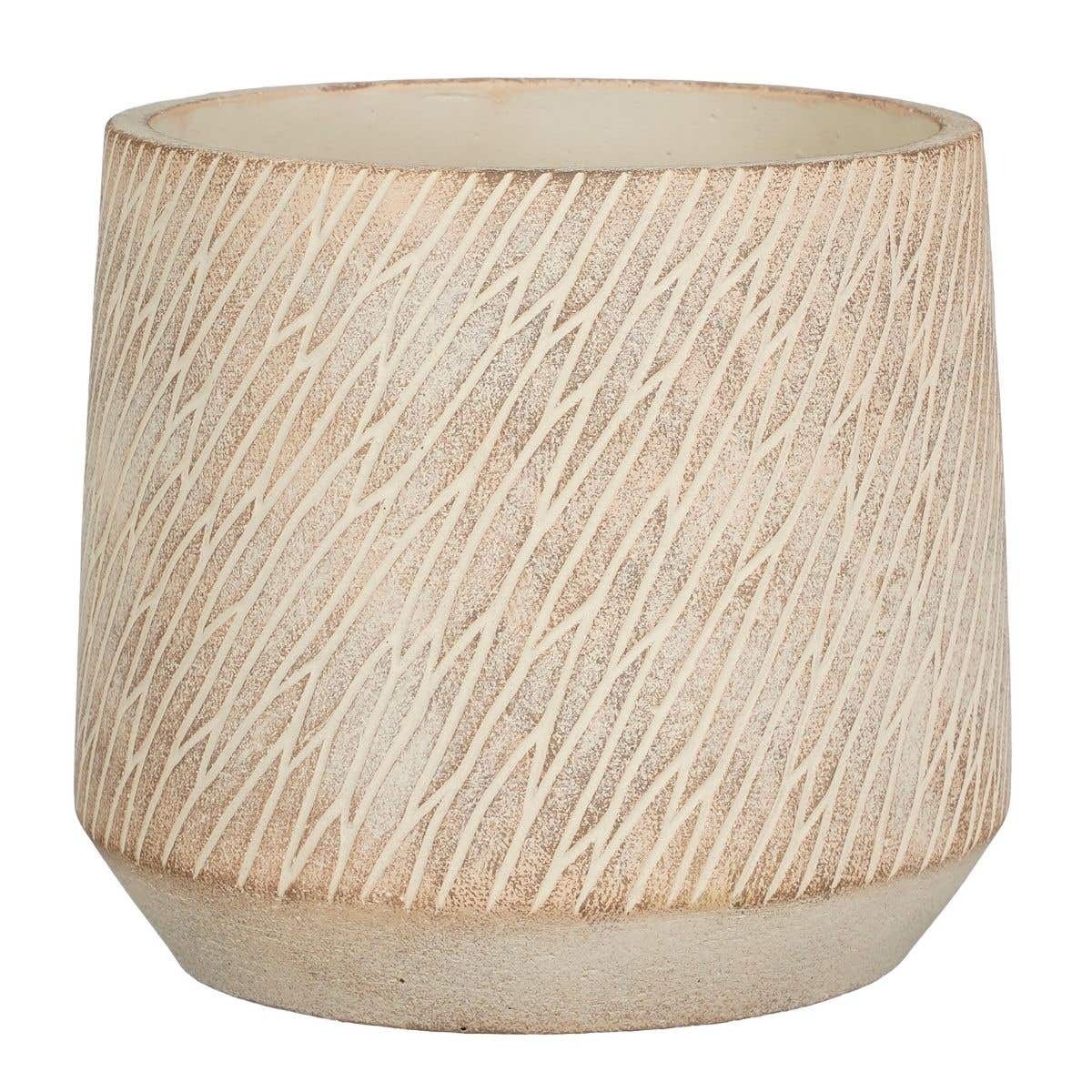 Mica Decorations Pot Camino Rond Taupe 16.5 x 18.5 cm