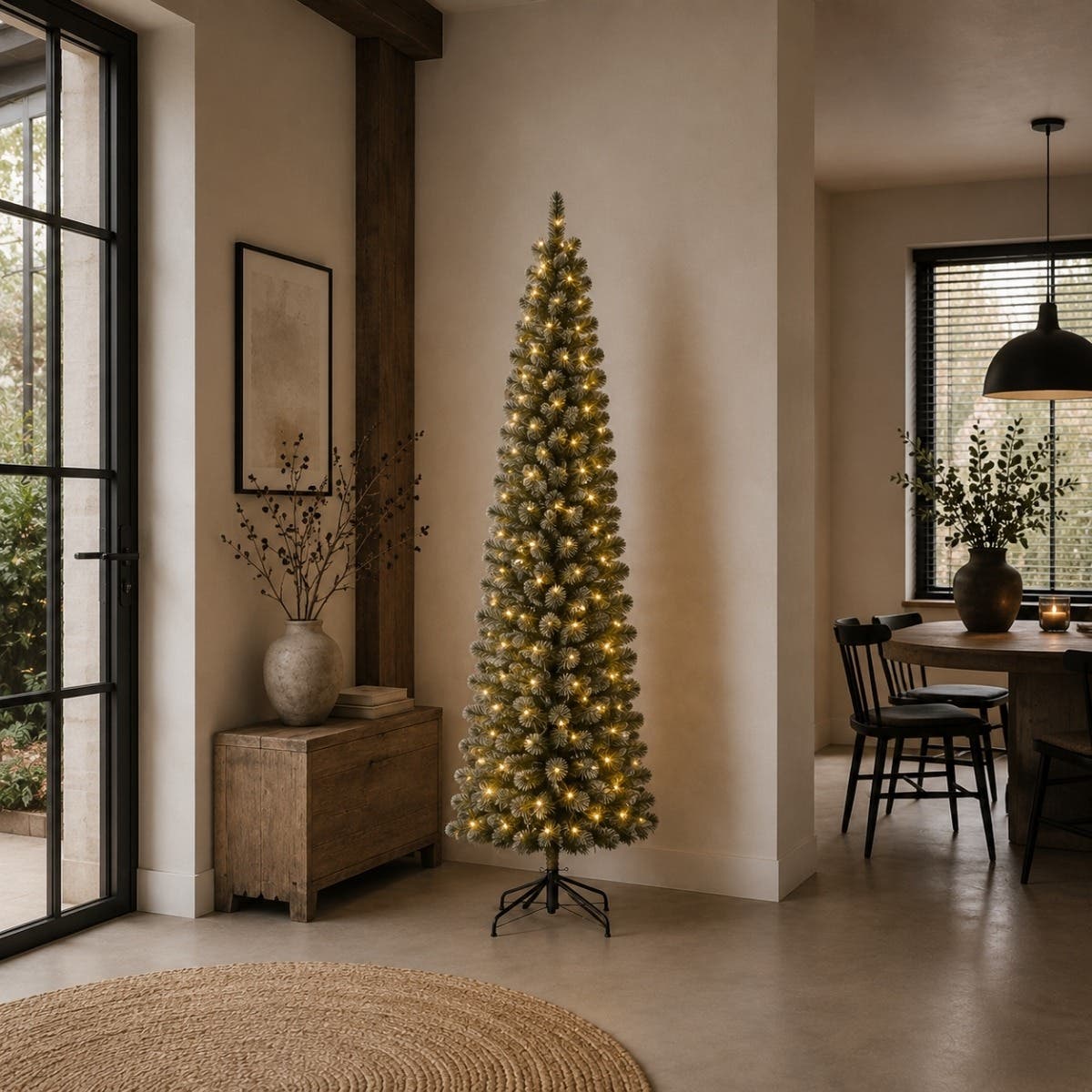 Black Box Trees Kunstkerstboom Charlton Groen met Verlichting 185 x 53 cm