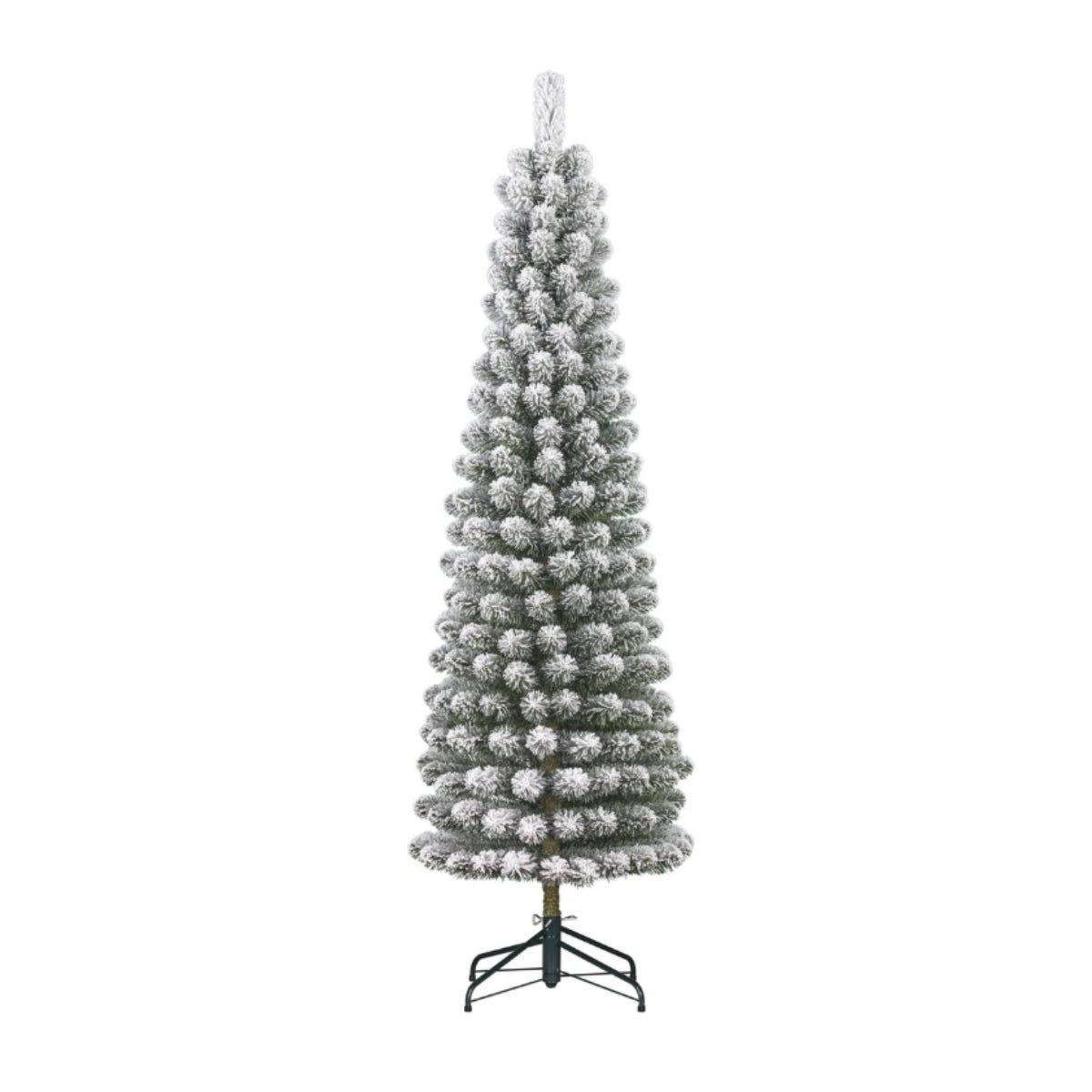 Black Box Trees Kunstkerstboom Charlton Wit met Sneeuw 230 x 58 cm
