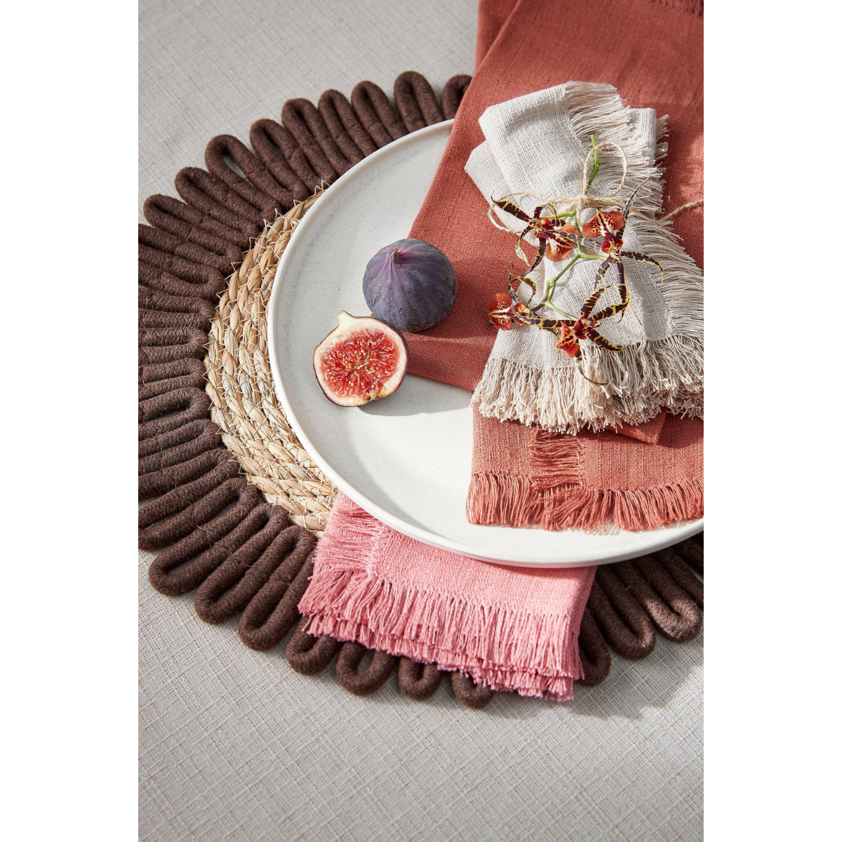 Mica Decorations Bord Nika Wit 2 x 22 cm