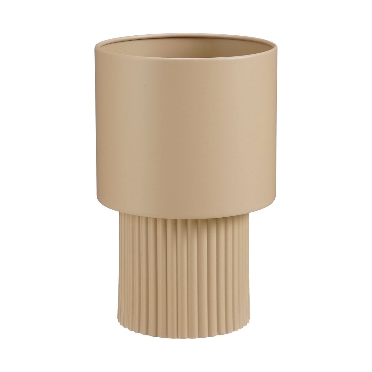 Mica Decorations Bloempot Lux Rond Bruin 23 x 23 x 36 cm