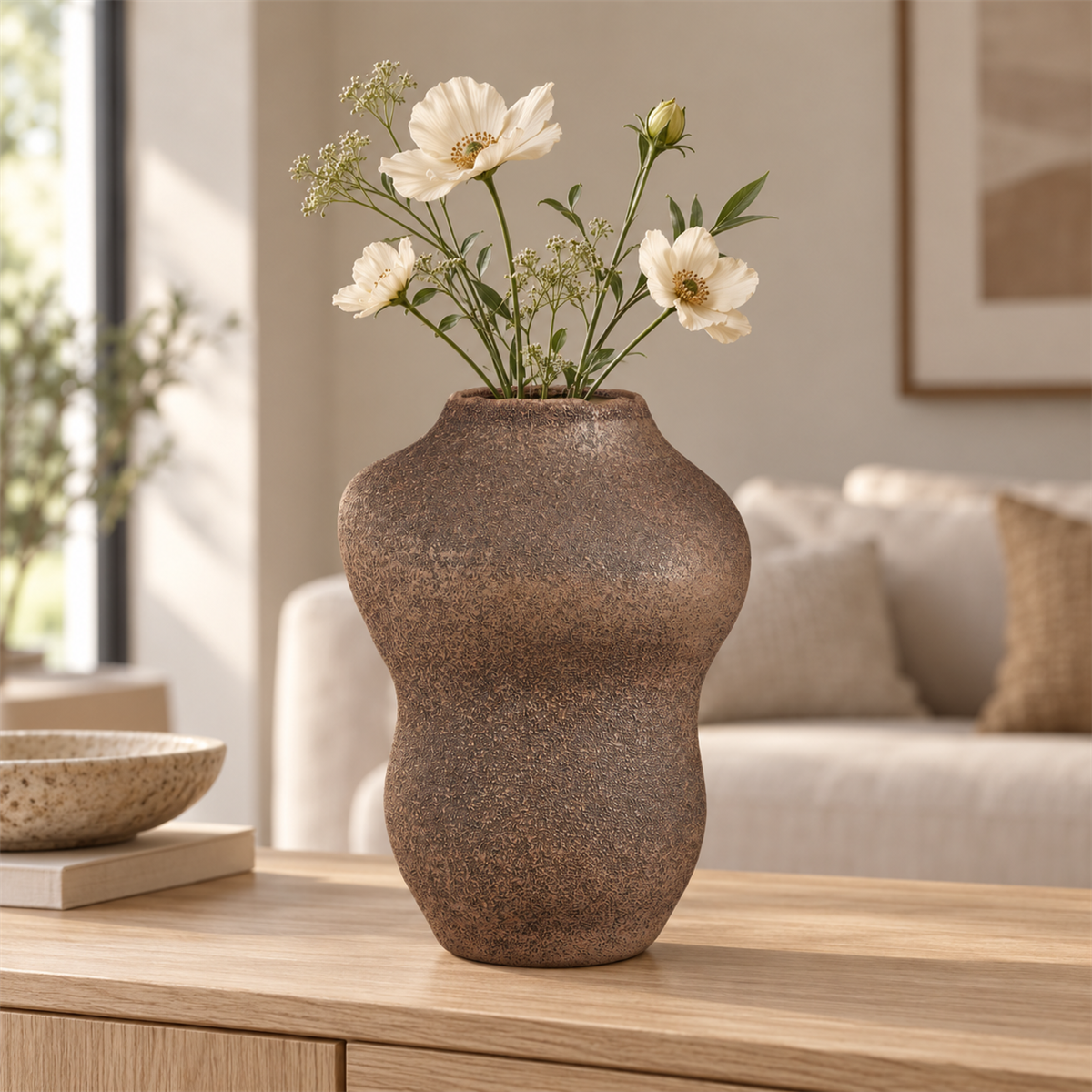 Mica Decorations Vaas Ilse Bruin 24 x 24 x 33.5 cm