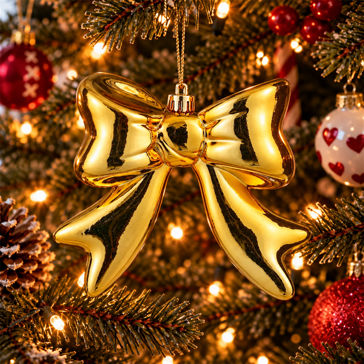 Mica Decorations Kerstornament Strik Goud 20 x 6 x 20 cm