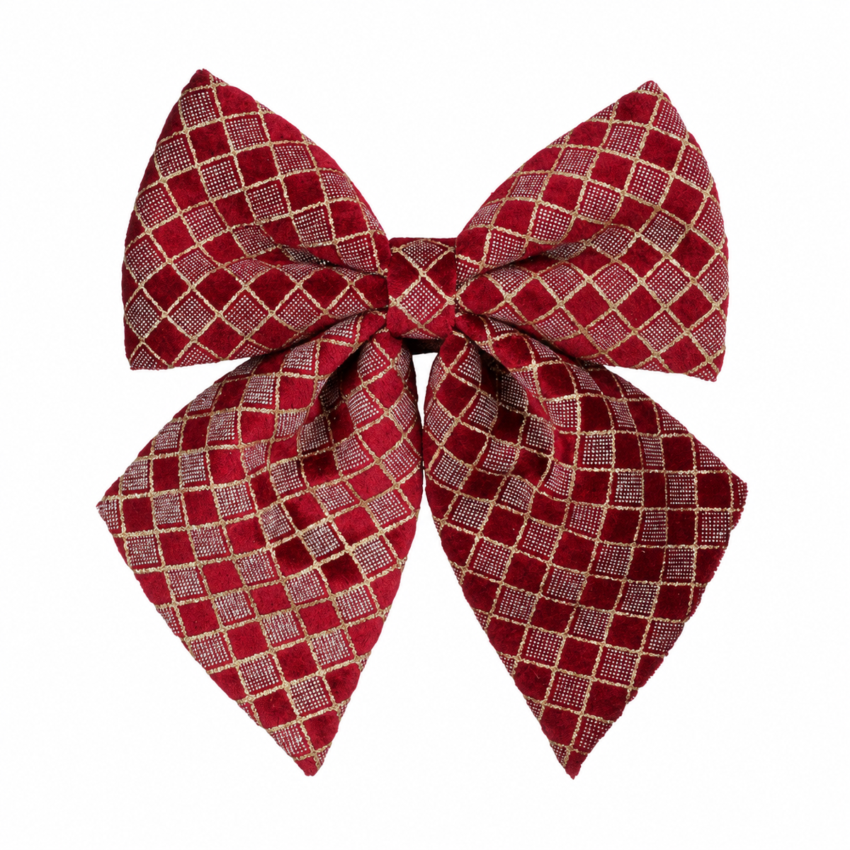 Mica Decorations Kerststrik Ruit Rood 20 x 23 x 3 cm