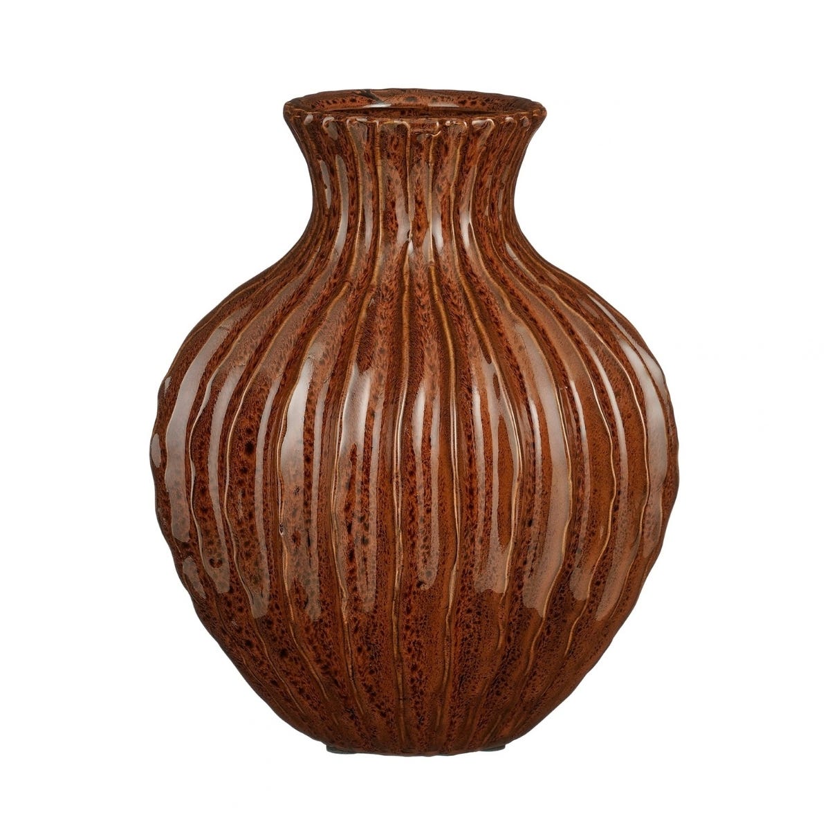 Mica Decorations Vaas Brook Bruin 21.5 x 21.5 x 25 cm