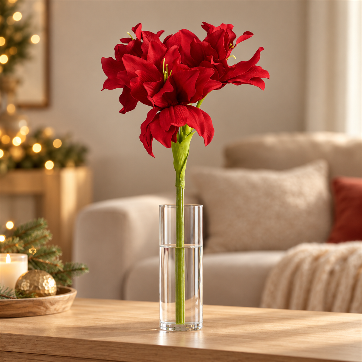 Mica Decorations Kunstbloem Amaryllis Rood 69 x 18 x 18 cm