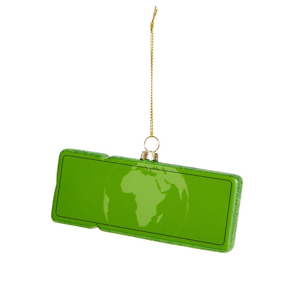 Boardingpass Amsterdam - Rio de Janeiro kerstornament Yup in de boom