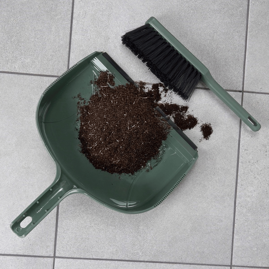 Pro Garden Stoffer en Blik Kunststof Groen