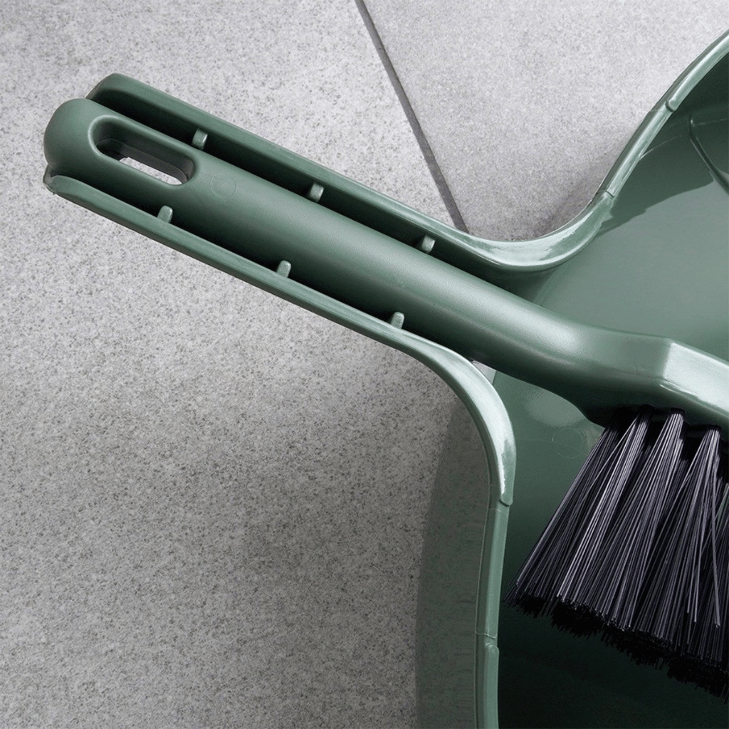 Pro Garden Stoffer en Blik Kunststof Groen