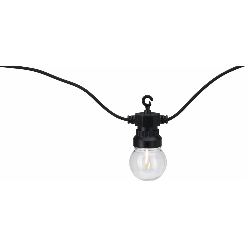 Pro Garden Feestverlichting 10 Lampjes Zwart 950 cm