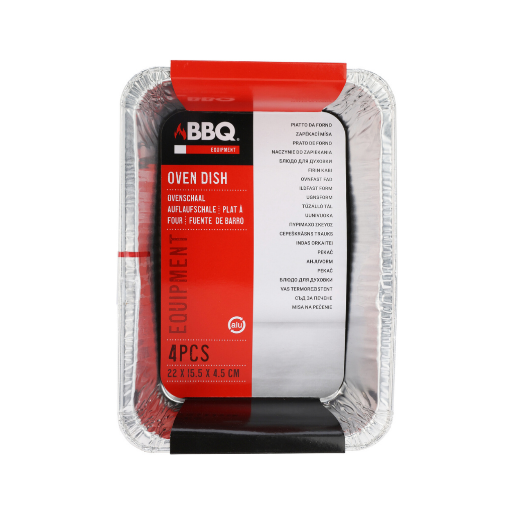 Barbecue Bereidingsbak 4 stuks 22 x 15.5 x 4.5 cm