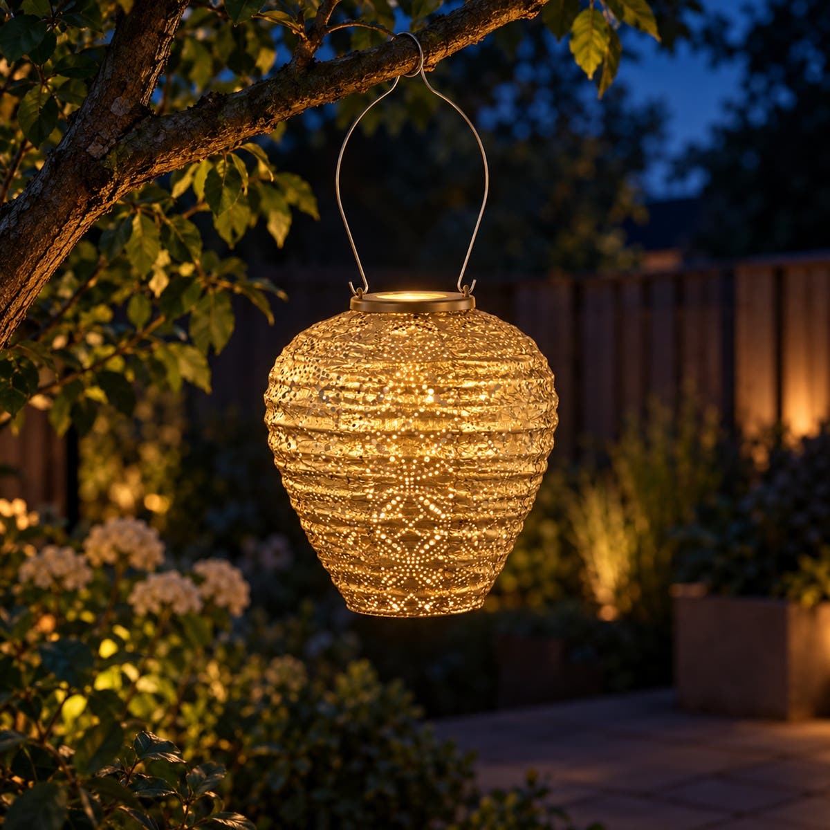 Lumiz Solar Lampion Mandela Goud 20 x 20 x 20 cm