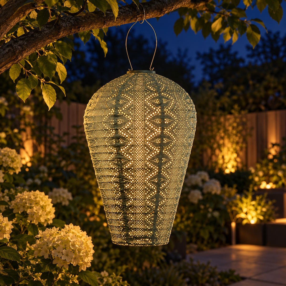 Lumiz Solar Lampion Lace Groen 35 x 35 x 50 cm
