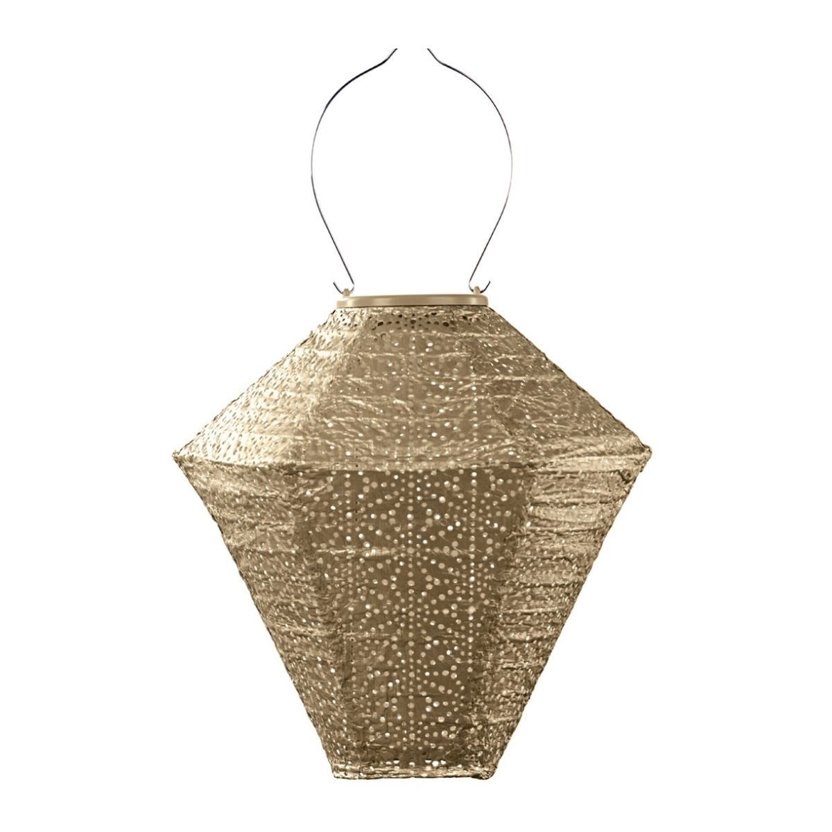 Lumiz Solar Lampion Sashiko Goud 28 x 28 x 28 cm