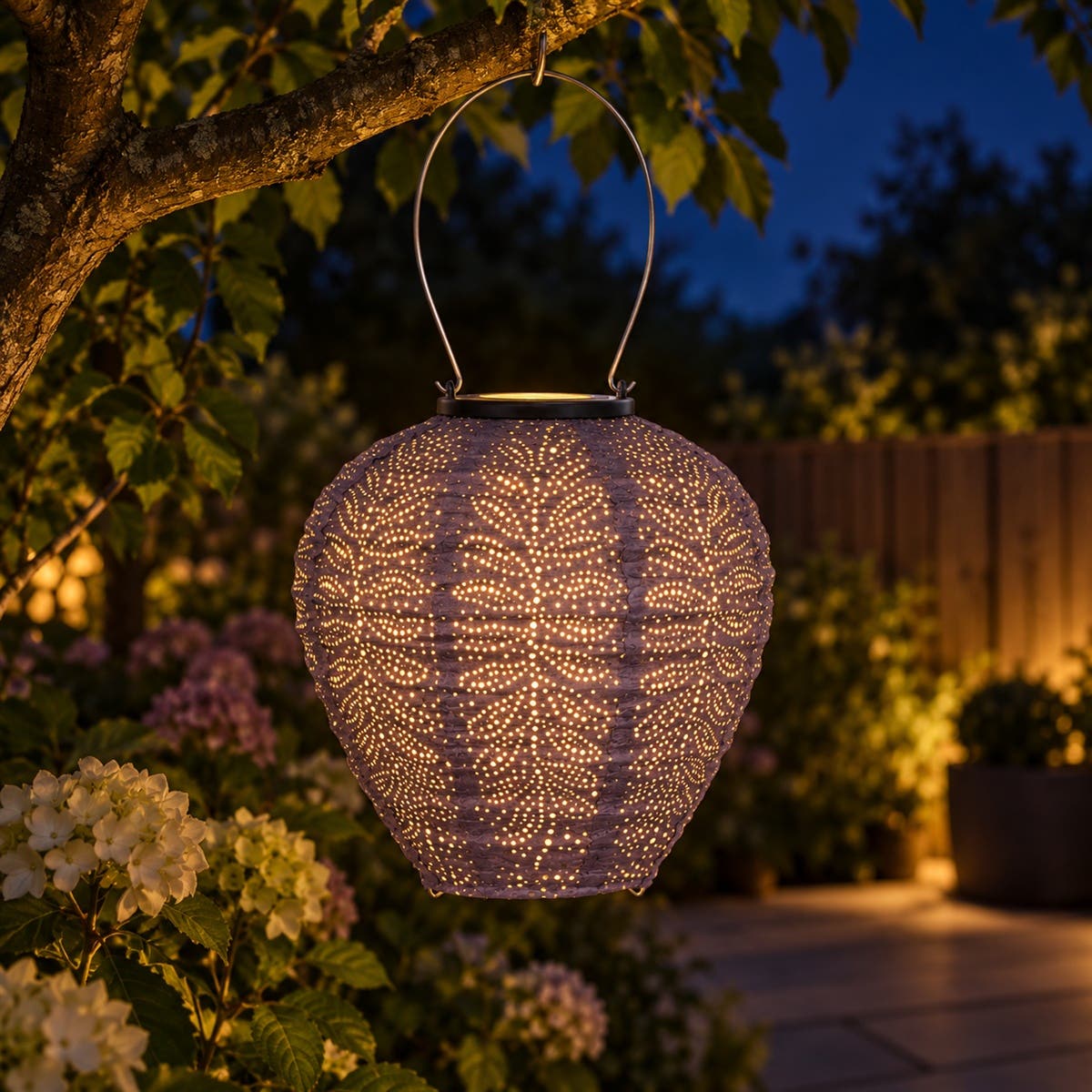 Lumiz Solar Lampion Folia Paars 20 x 20 x 20 cm