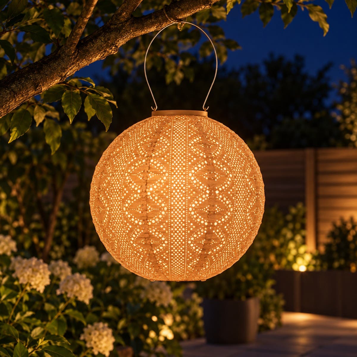 Lumiz Solar Lampion Lace Oranje 30 x 30 x 29 cm
