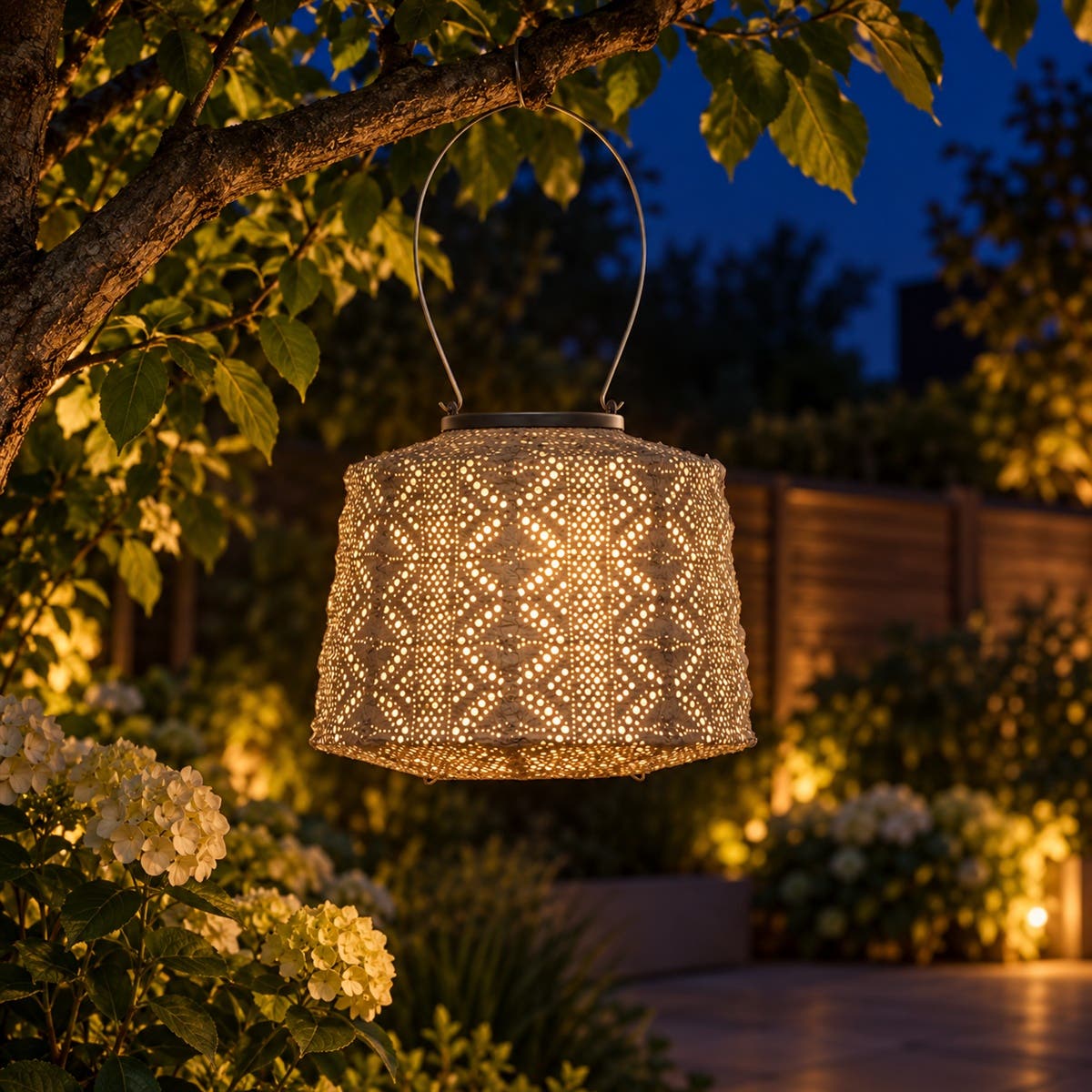 Lumiz Solar Lampion Lace Grijs 20 x 20 x 14 cm