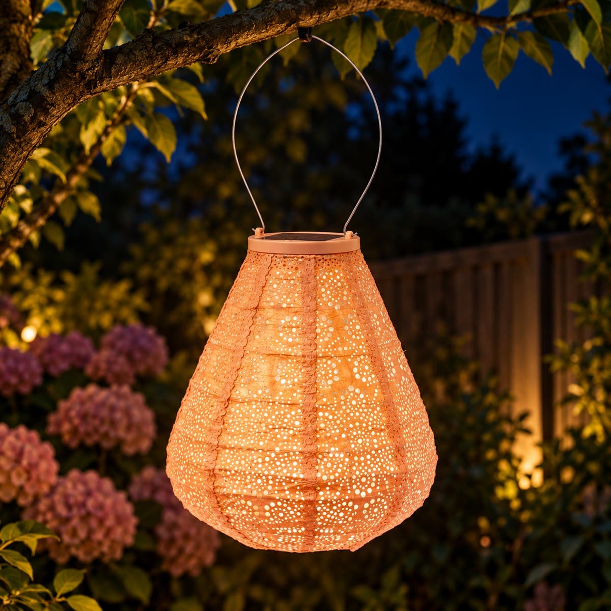 Lumiz Solar Lampion Fiore Oranje 20 x 20 x 22.5 cm