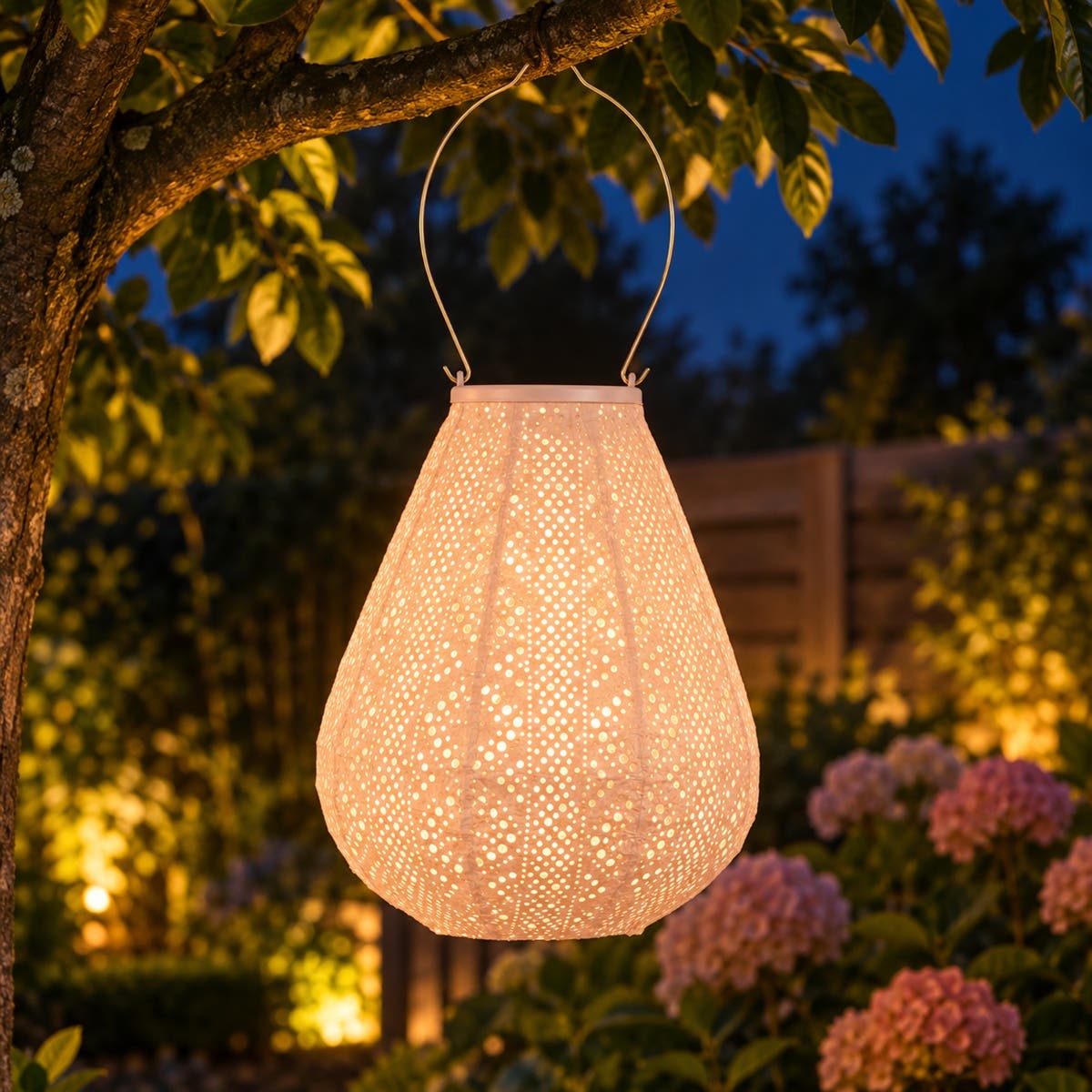 Lumiz Solar Lampion Lace Roze 20 x 20 x 22.5 cm