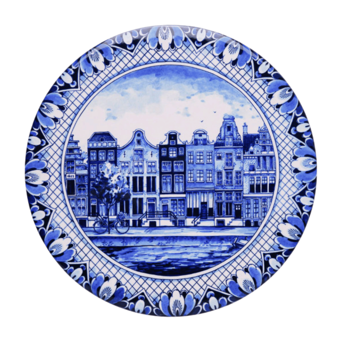 Heinen Delfts Blauw Onderzetters Hollandse schilderijen 4 stuks