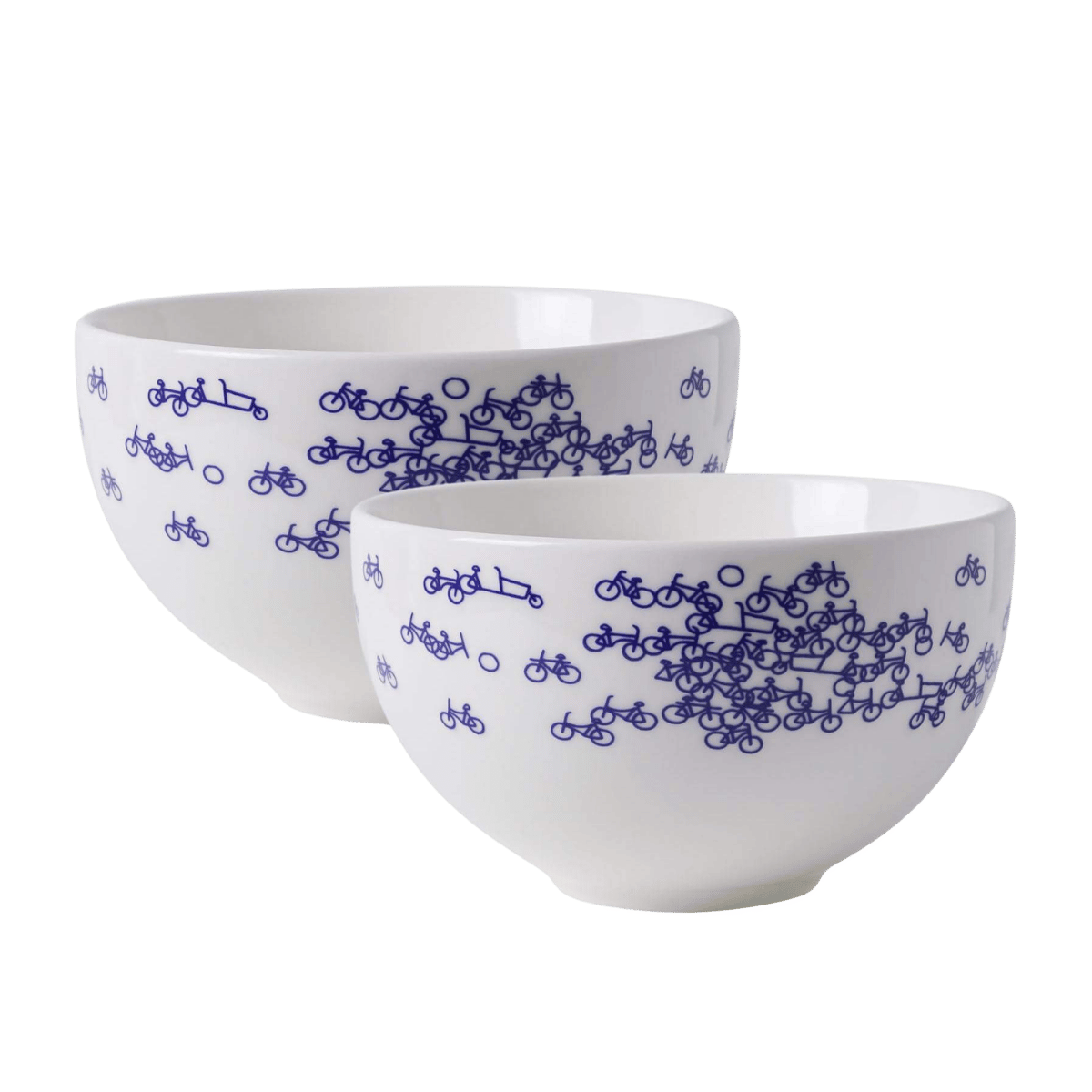 Heinen Delfts Blauw Yoghurtschaal de Blauwe Fiets 2 stuks