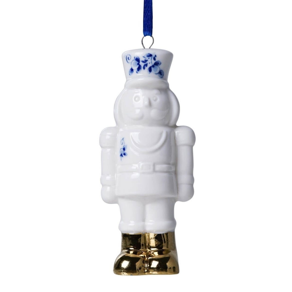 Heinen Delfts Blauw Kerstornament Notenkraker Blauw 9.5 cm