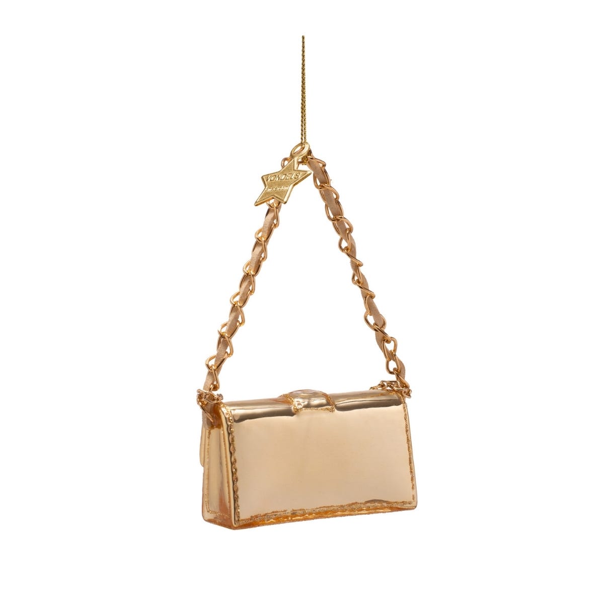 Vondels Kerstornament schoudertas Goud 7.5 x 3 x 5 cm