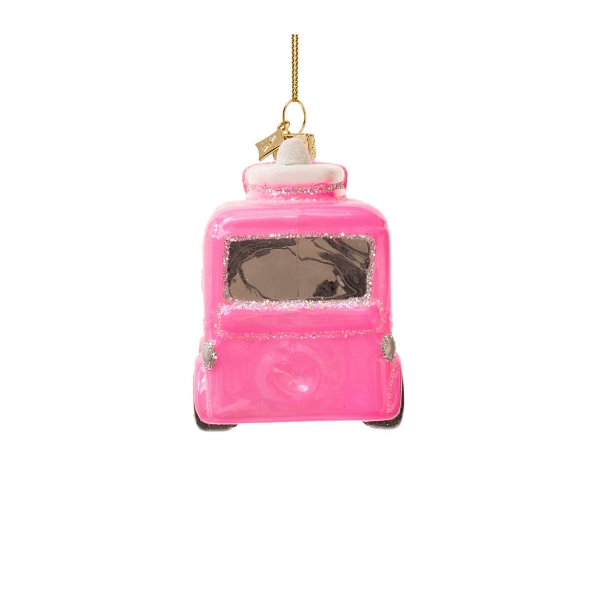 Vondels Kerstornament Barbie camper Roze 10 x 5 x 6 cm