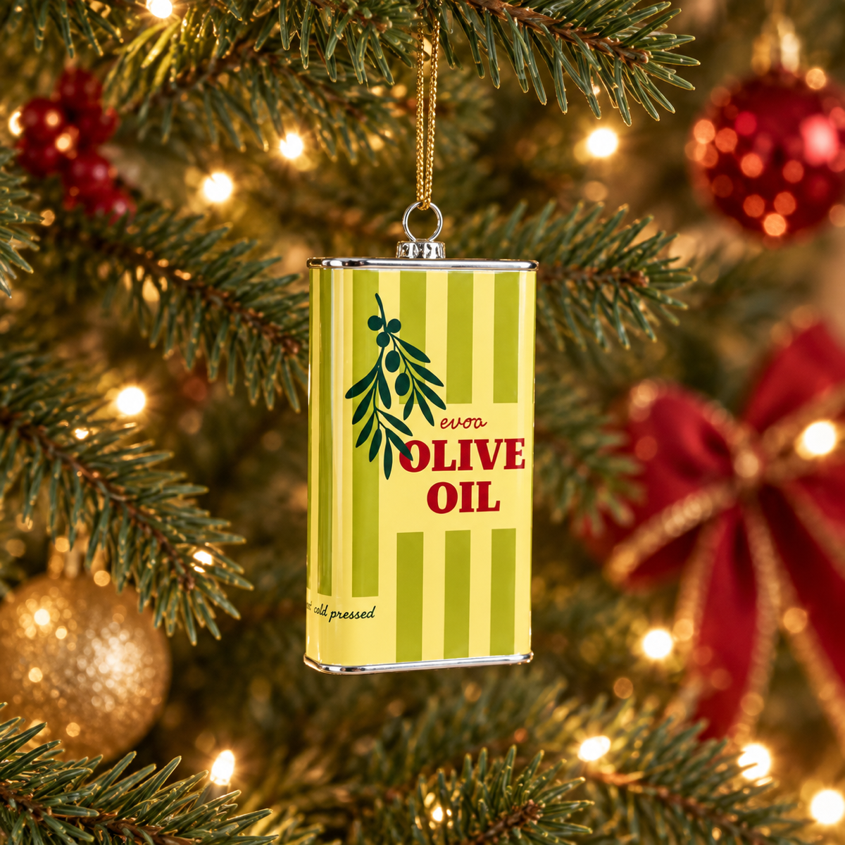 Yup in de boom Kerstornament Olijfolie Groen 11.5 x 5.7 x 2.7 cm