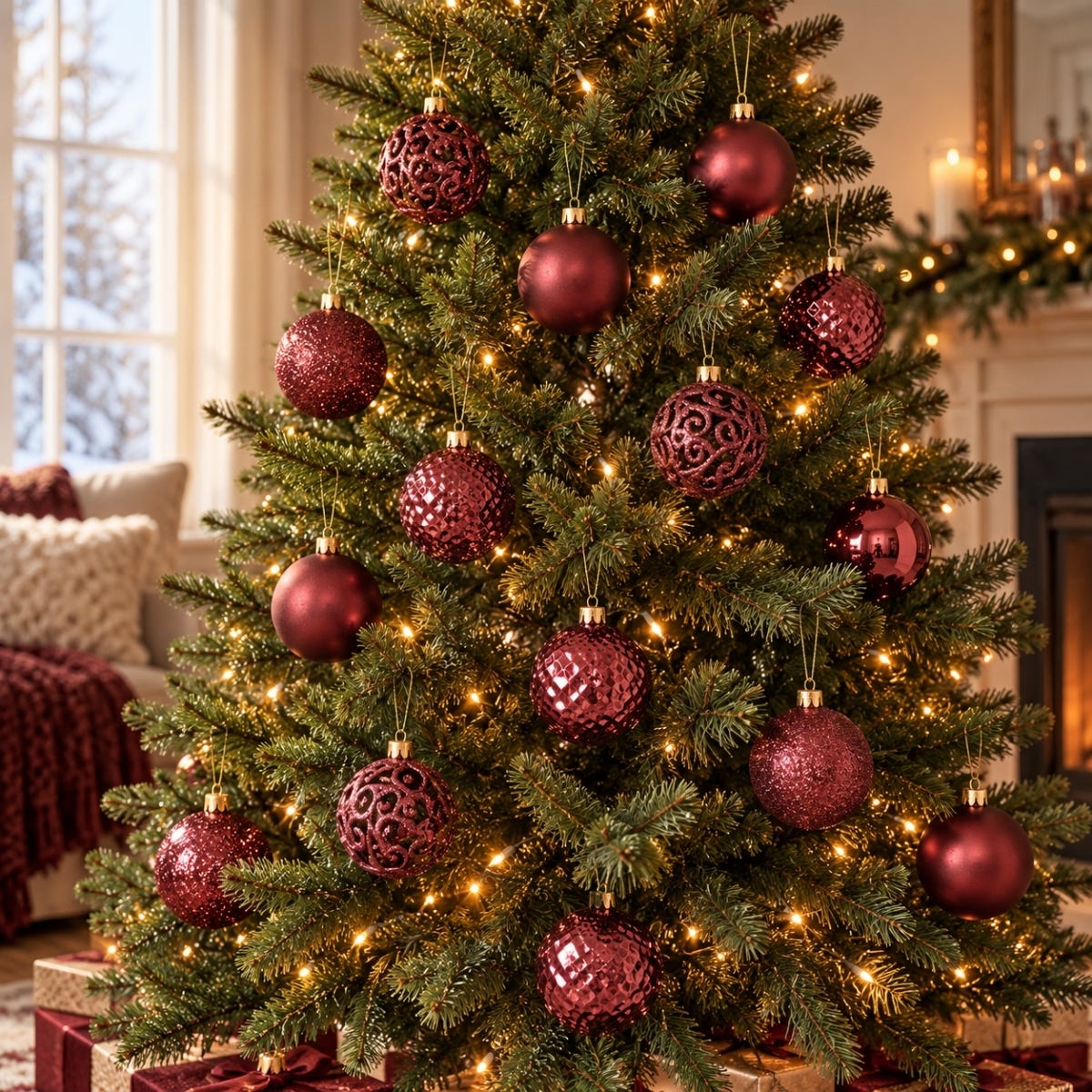 Decoris Kerstballen Set van 37 Roze 6 cm