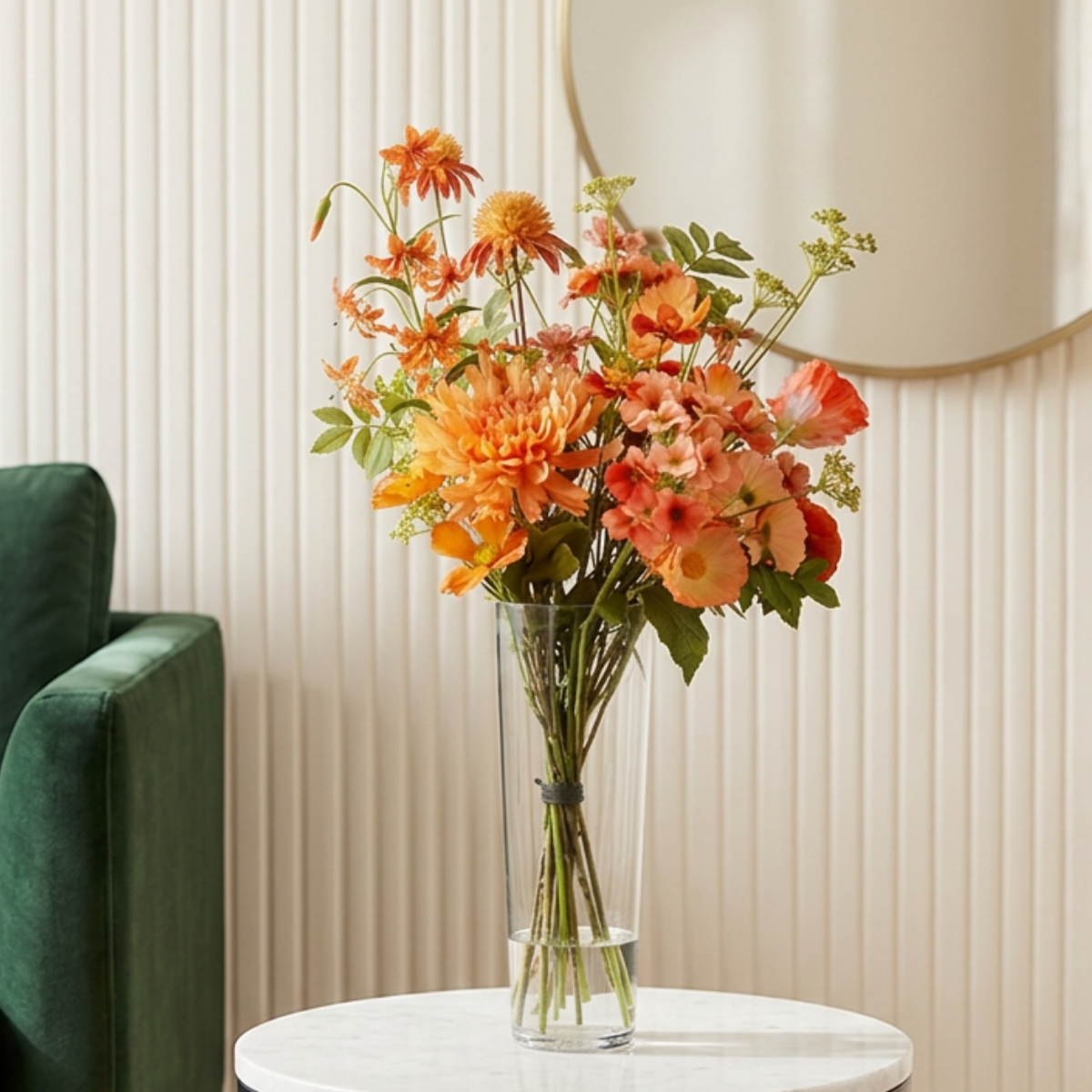 Silk-Ka & De Bosrand Luxe Kunstboeket Sunset Glow Oranje
