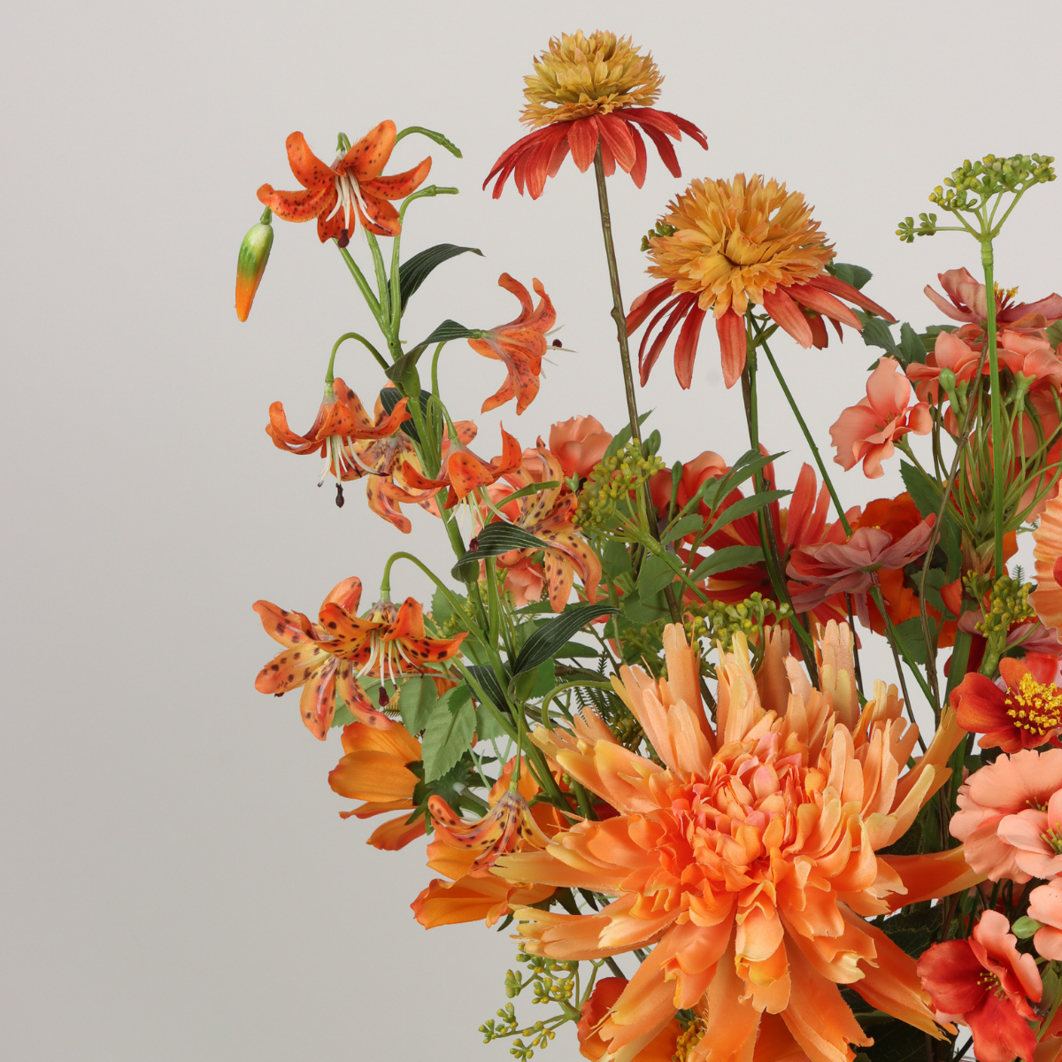 Silk-Ka & De Bosrand Luxe Kunstboeket Sunset Glow Oranje