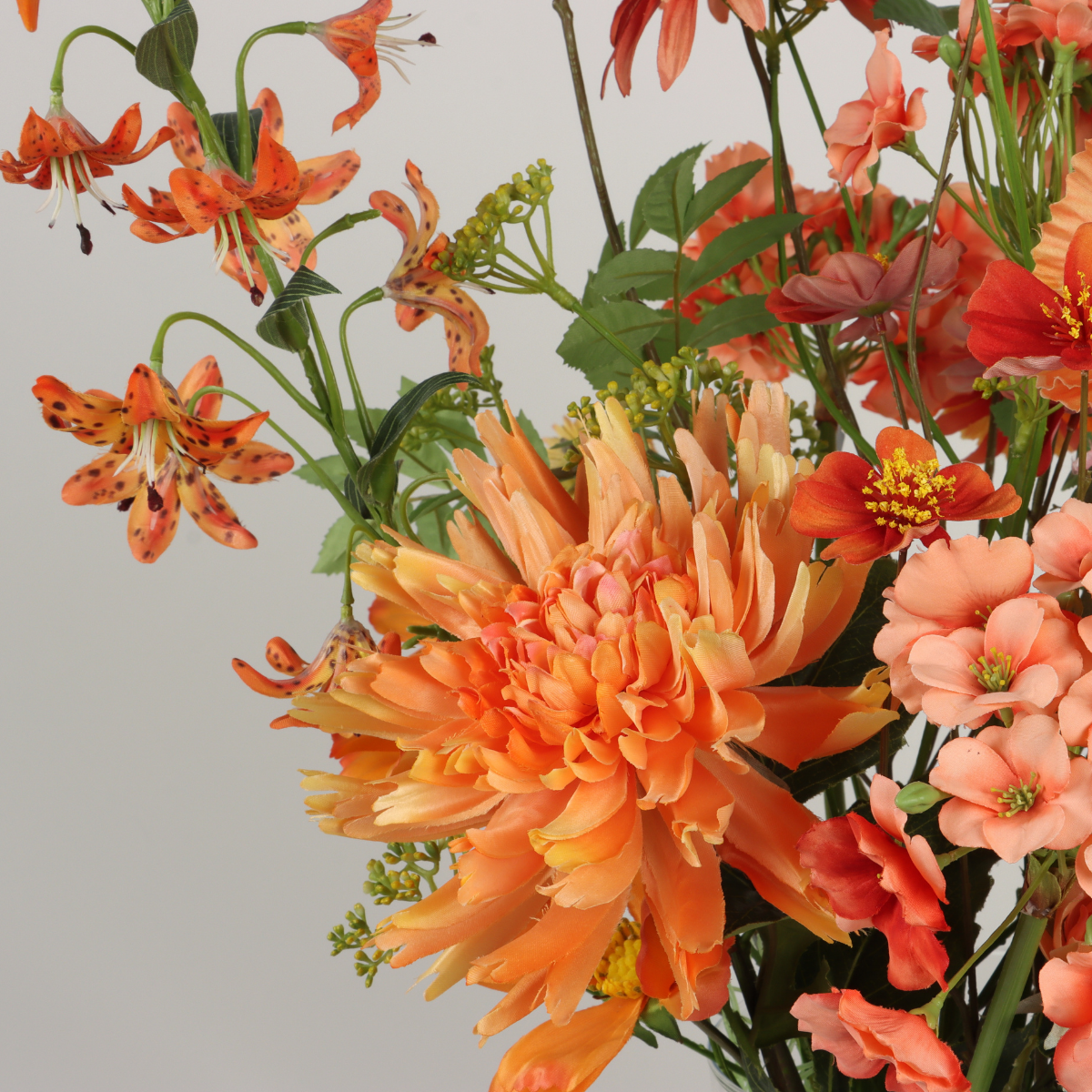 Silk-Ka & De Bosrand Luxe Kunstboeket Sunset Glow Oranje