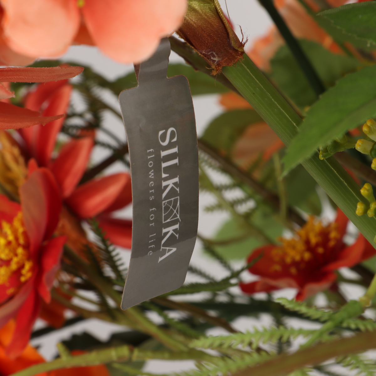 Silk-Ka & De Bosrand Luxe Kunstboeket Sunset Glow Oranje